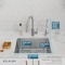Elkay 16 Gauge SS 23-1/2" x 18-1/4" x 10" Single Bowl Undermount Sink Kit with Filtered Beverage Faucet EFRU211510TFG - alternate 3